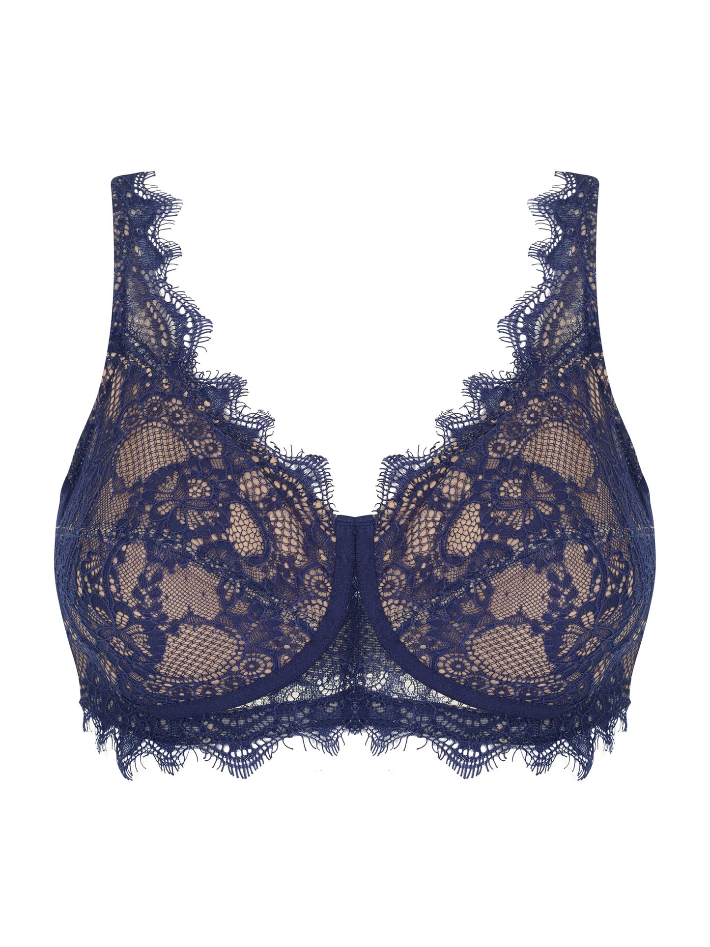 M9203 Chantilly Lace Unlined Prosthesis Bra - Blue