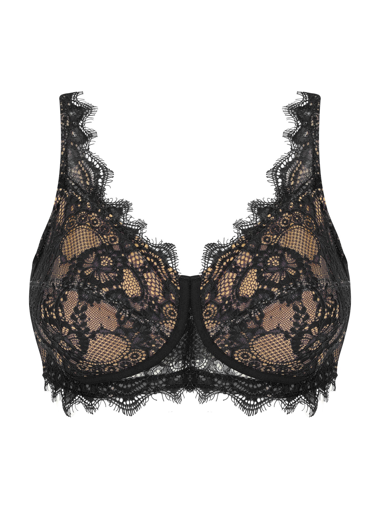M9203 Chantilly Lace Unlined Prosthesis Bra - Black