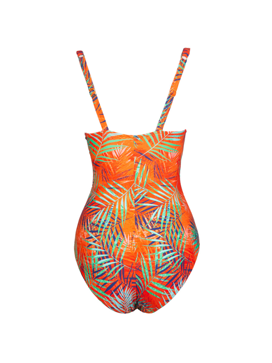Floral Print Prosthesis Swimsuit 5101