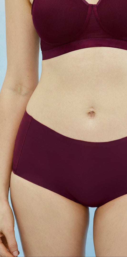 High Waist Seamless M7108 briefs - Vino