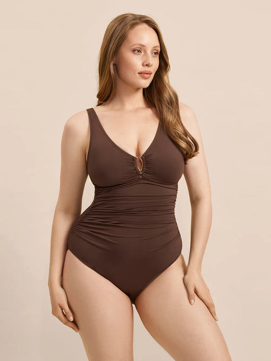 Moresca One-Piece Swimsuit - Cocoa