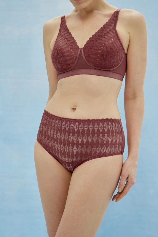 Lotus M7107 full-coverage brief - Ripe Cherry