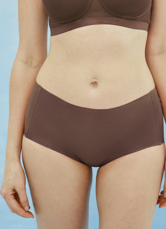 High Waist Seamless M7108 briefs - Cinnamon